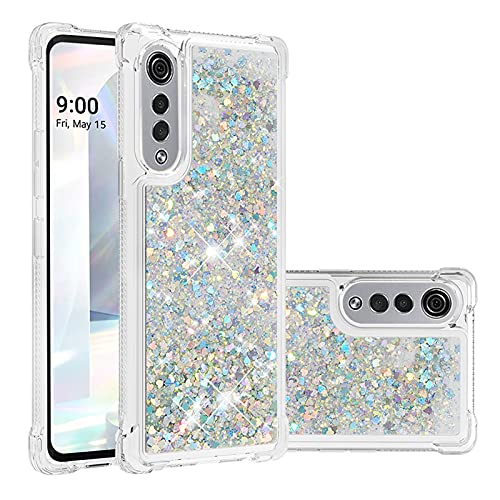 COTDINFOR Kompatibel mit LG Velvet Hülle Flüssigkeit Glitzer Stoßfest Quicksand Fließend Glänzend Schlank Schutzhülle Silikon Handyhüllen für LG Velvet TPU Love Silber YBWTLS. COTDINFOR Kompatibel mit LG Velvet Hülle Flüssigkeit Glitzer Stoßfest Quicksand Fließend Glänzend Schlank Schutzhülle Silikon Handyhüllen für LG Velvet TPU Love Silber YBWTLS. von COTDINFOR