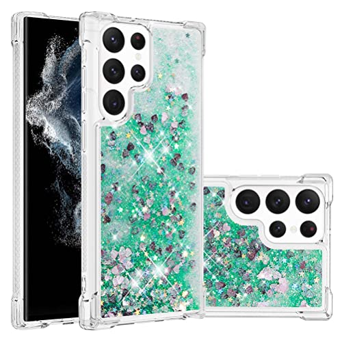 COTDINFOR Kompatibel mit Samsung Galaxy S22 Ultra Hülle Flüssigkeit Glitzer Stoßfest Fließend Glänzend Schlank Hülle für Schutzhülle Silikon Handyhüllen für Galaxy S22 Ultra TPU Love Green YBWTLS. COTDINFOR Kompatibel mit Samsung Galaxy S22 Ultra Hülle Flüssigkeit Glitzer Stoßfest Fließend Glänzend Schlank Hülle für Schutzhülle Silikon Handyhüllen für Galaxy S22 Ultra TPU Love Green YBWTLS. von COTDINFOR
