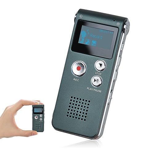 COVVY 16GB Portable Digital Voice Recorder Audio Recorder Sound Recorder Dictaphone LCD Recorder MP3 Player Dictaphone (Gray) von COVVY