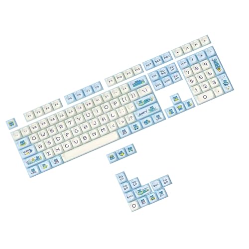 CPAOWEHF Double Shot Zitronenbär-Tastenkappen, OEM-Höhe für mechanische Tastaturen, 122 Tasten, Tastenkappen-Set von CPAOWEHF