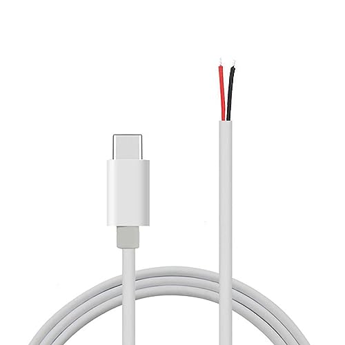 CPAOWEHF USB C Zu 2Pin Draht Offenes Ende Kabel 5V/2A USB Typ C Stecker 2Pin Pigtail Power Draht Ersatz Kabel Für LED Licht von CPAOWEHF