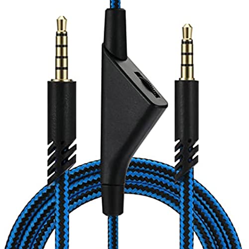 Headset-Nylonkabel mit Lautstärkeregler, 3,5-mm-Stecker für A10 A40 Gaming-Headset, 3,5 mm geflochtenes Kabel von CPAOWEHF