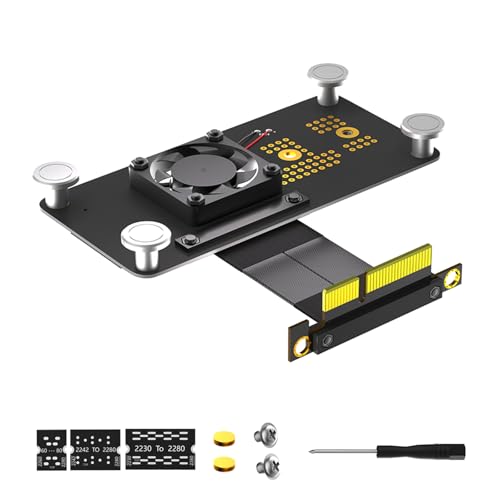 NGFFs NVME Key M Festplatten Auf PCIE 4-Verlängerungskabel Mit Lüfter Und Automatischer Verfärbungs LED von CPAOWEHF