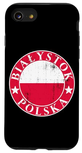 Hülle für iPhone SE (2020) / 7 / 8 Bialystok Polen Flagge, Polnische Flagge, Bialystok von CQ Polen Urlaub Design