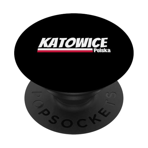 Katowice Polen Flagge, Polnische Flagge, Kattowitz PopSockets Klebender PopGrip von CQ Polen Urlaub Design