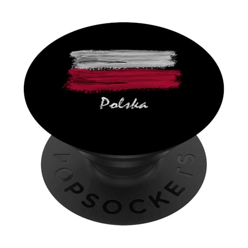 Polen Flagge, Polnische Flagge, Poland Flag, Polska PopSockets Klebender PopGrip von CQ Polen Urlaub Design