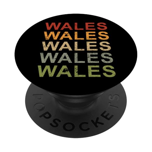 Retro Wales Reise, Wales Stolz, Wales PopSockets Klebender PopGrip von CQ Wales Geschenke