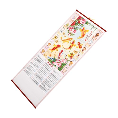 CRAFTHROU 2025 Jahr Des Drachenkalenders Chinesischer Scroll-wandkalender Vintage-mondkalender Hängender Chinesischer Kalender Chinesischer Mondkalender Zubehör Empfindlich Stroh Büro von CRAFTHROU