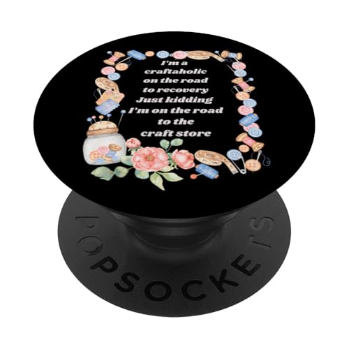 Lustige Hobbys für Damen, Bastel-Liebhaber PopSockets Klebender PopGrip von CRAFTING LOVERS, CRAFTS, DIYS, HOBBIES, PAST TIMES