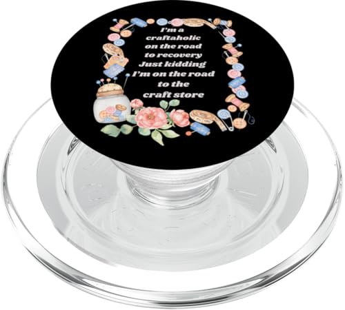 Lustige Hobbys für Damen, Bastel-Liebhaber PopSockets PopGrip für MagSafe von CRAFTING LOVERS, CRAFTS, DIYS, HOBBIES, PAST TIMES