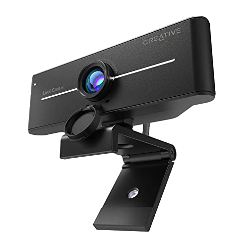 Creative Live! Cam Sync 4K UHD USB Webcam mit Gegenlichtkompensation, bis zu 40 FPS, 95° Weitwinkelobjektiv, Sichtschutz, integrierte Mikrofone, Plug & Play für PC und Mac… von CREATIVE