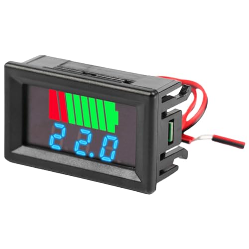 CRGANGZY Autobatterie-Ladezustandsanzeige, Lithium-Batterie-Kapazitätsmessgerät, Tester, 12 V, 24 V, 36 V, 48 V, 60 V, 72 V, Batteriespannungsmesser, Kapazitätsanzeige, automatische Identifi von CRGANGZY