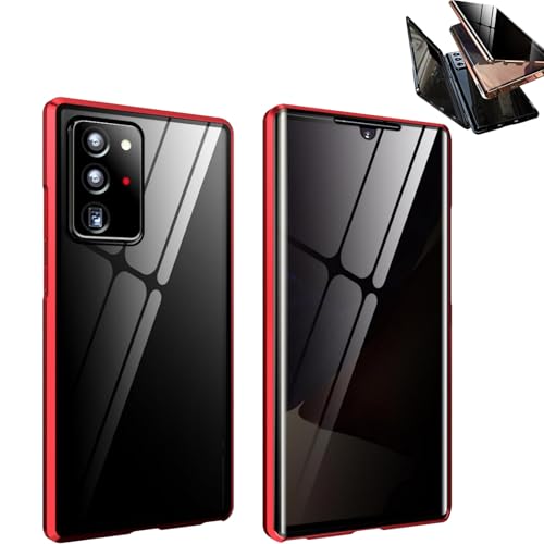 Techterio für Samsung S23 Ultra Privacy Case, Techterio für Samsung Handyhülle, Techterio Anti Peeping Handyhülle für Samsung S21 S22 S23 S24 Fe Plus Ultra (S21,Red) von CRTZHA