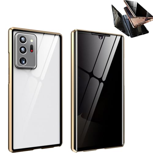 Techterio für Samsung S23 Ultra Privacy Case, Techterio für Samsung Handyhülle, Techterio Anti Peeping Handyhülle für Samsung S21 S22 S23 S24 Fe Plus Ultra (S23plus,Gold) von CRTZHA