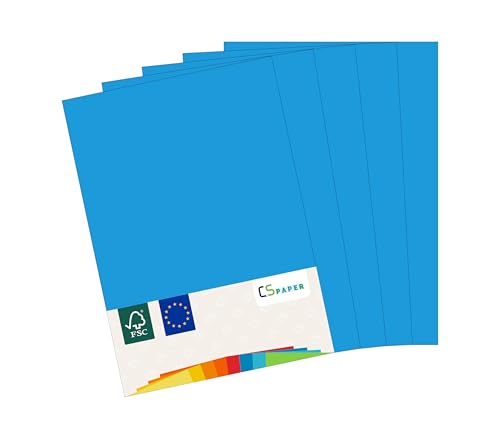 MADE IN EU 200 Blatt farbiges Papier OZEANBLAU A4 80 g/m² CS Paper - Druckerpapier, Kopierpapier, Universalpapier zum Drucken, Basteln & Falten im Format DIN A4. Papier für den Heim- & Bürobedarf von CS Webkontor