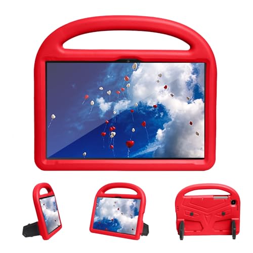 CSHNB Tablet PC Hülle Tablet-Hülle Compatible with Kinder, kompatibel mit Samsung Galaxy Tab A7 10.4 T509 (2022), Hülle – langlebig, leicht, Eva, stoßfest, Schutzgriff, Ständer Schutz(Red) von CSHNB