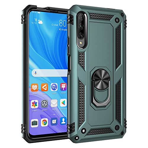 Handyhülle Compatible with Huawei. Y9s. CASE/P Smart Pro 2019 / Compatible with Ehre 9X PRO / 9X Case Mobiltelefon mit Magnetringhalterung, Schwerer dämpfender Schutz Langlebiger Schutz(Green) von CSHNB