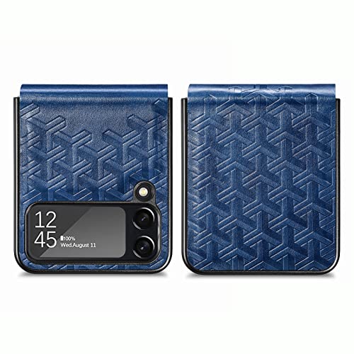 Klapphülle fürs Handy Compatible with Samsung Galaxy Z Flip 4 Hülle, Z Flip 4 5G Hülle [geprägt] Premium PU Leder stoßfest faltbar Anti-Drop verschleißfest Compatible with Samsung Galaxy Z Flip4 2022 von CSHNB