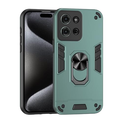 Schutzhülle kompatibel mit Motorola Moto G75, mit Ständer, stoßfest, militärischer Schutz, robuste Schutzhülle, Polycarbonat, matt, strukturiert, robuste Bumper-Hülle, langlebiger Schutz von CSHNB