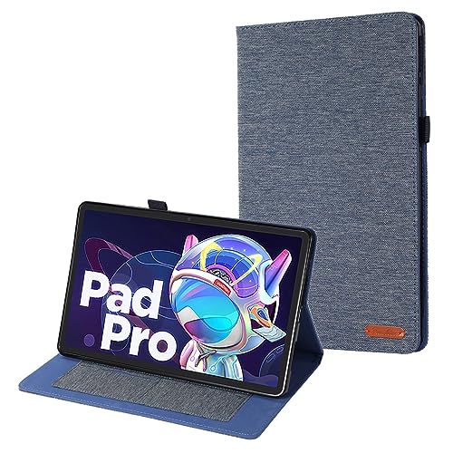 Tablet-PC-Hülle, kompatibel mit Lenovo Tab P11 2. Generation, 29,8 cm (11,5 Zoll), TB350FU/Pad Plus 2023, Klappständer, Stoffdruck, automatische Schlaf- und Weckfunktion, mit Kartenfächern, Blau von CSHNB