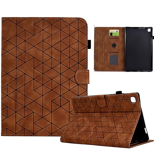 Tablet-Schutzhülle kompatibel mit Samsung Galaxy Tab A 10.1 Tablet Hülle 10,1 Zoll SM-T510/SM-T515 Premium Leder Business Folio Stand Cover Flip Shell mit Kartenfach Stifthalter Schutz (Braun) von CSHNB