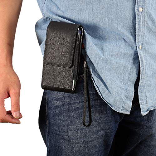 Telefonholster Handy Pouch Holster Compatible with Samsung Galaxy S20, S20 5G, HINWEIS10, A41A51, M21, F41, A30, A51 5G, Leder-Holster-Mens-Taillenpackung mit Karabiner-Clips Compatible with Reisen (D von CSHNB