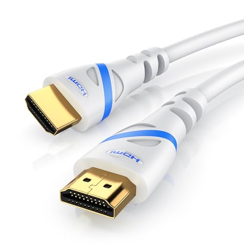 CSL - 16k HDMI Kabel 2.1-1m - 16k 30 Hz 8k 60Hz 4k 120 Hz - Ultra High Speed Ethernet 48Gbps - UHD HDR 10+ eARC Dolby Vision 3D VRR - Gaming TV Blu-ray PS5 Xbox Series von CSL-Computer