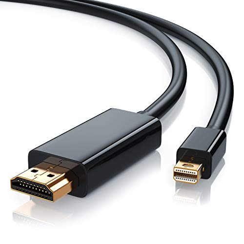 CSL - Mini Displayport auf HDMI Kabel 2m - inkl. Tonübertragung - Kompatibel mit Thunderbolt 1- und Thunderbolt 2-Ports - Full HD HDTV 1080p - kompatibel mit Apple Lenovo Surface von CSL-Computer