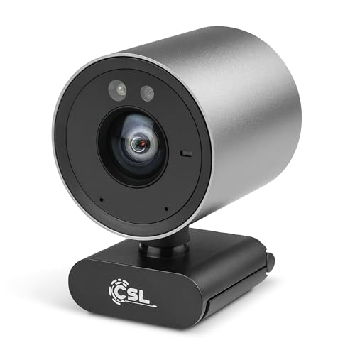 Windows Hello Kamera - CSL Hello DX6 Webcam, Infrarot-Tiefenkamera, 3840x2160@30Hz, integriertes Mikrofon, Videochat, 4K, Gesichtserkennung, Windows 11 Hello Login von CSL-Computer