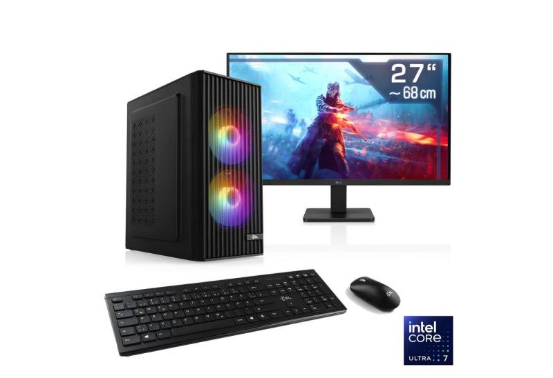 CSL Spectrum V25206 Gaming-PC (27 Zoll, Intel® 265K, 32 GB RAM, 1000 GB SSD, Luftkühlung) von CSL