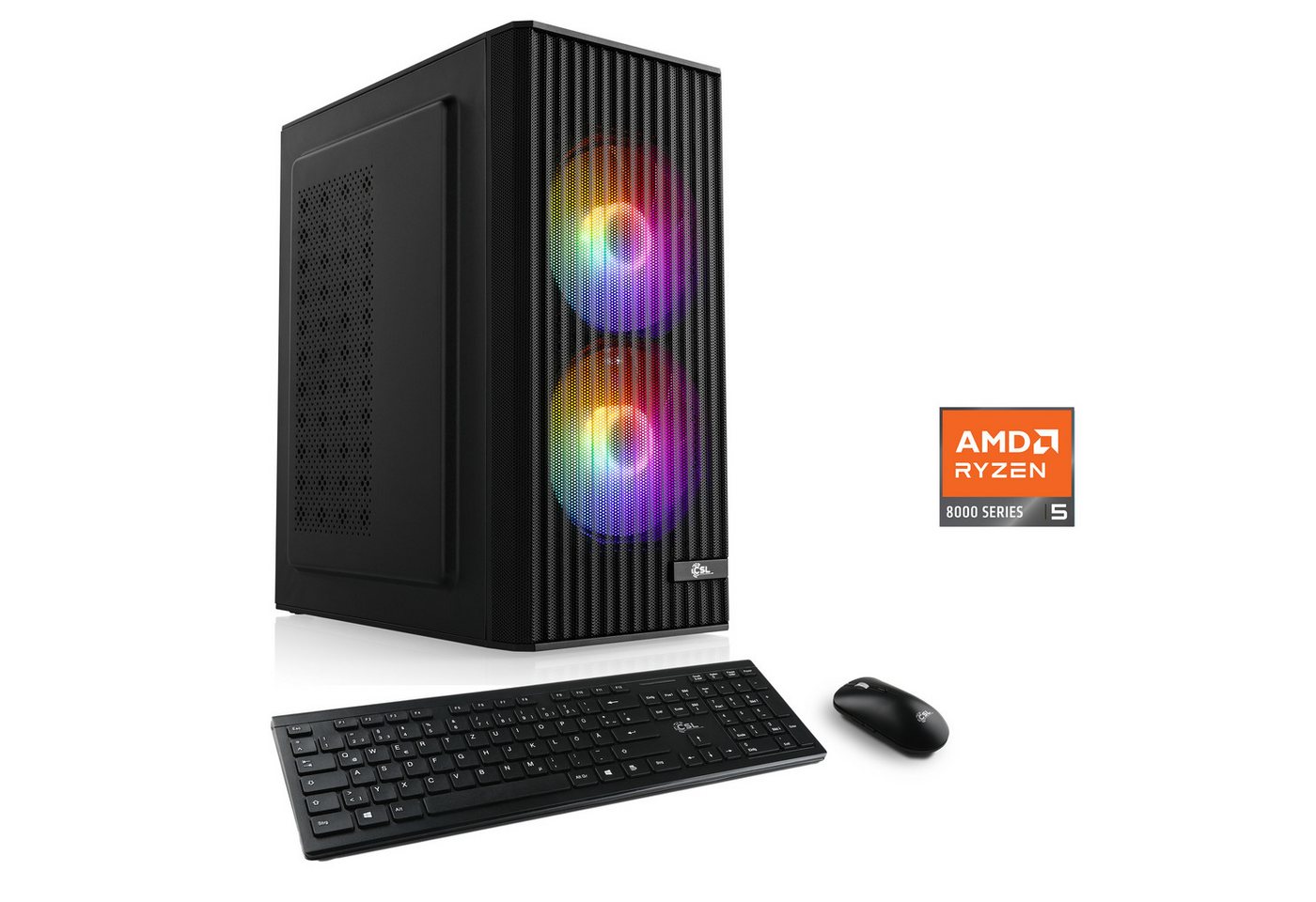 CSL Spectrum V26325 PC (AMD Ryzen 5 8400F, GeForce RTX 4060, 32 GB RAM, 1000 GB SSD, Luftkühlung) von CSL