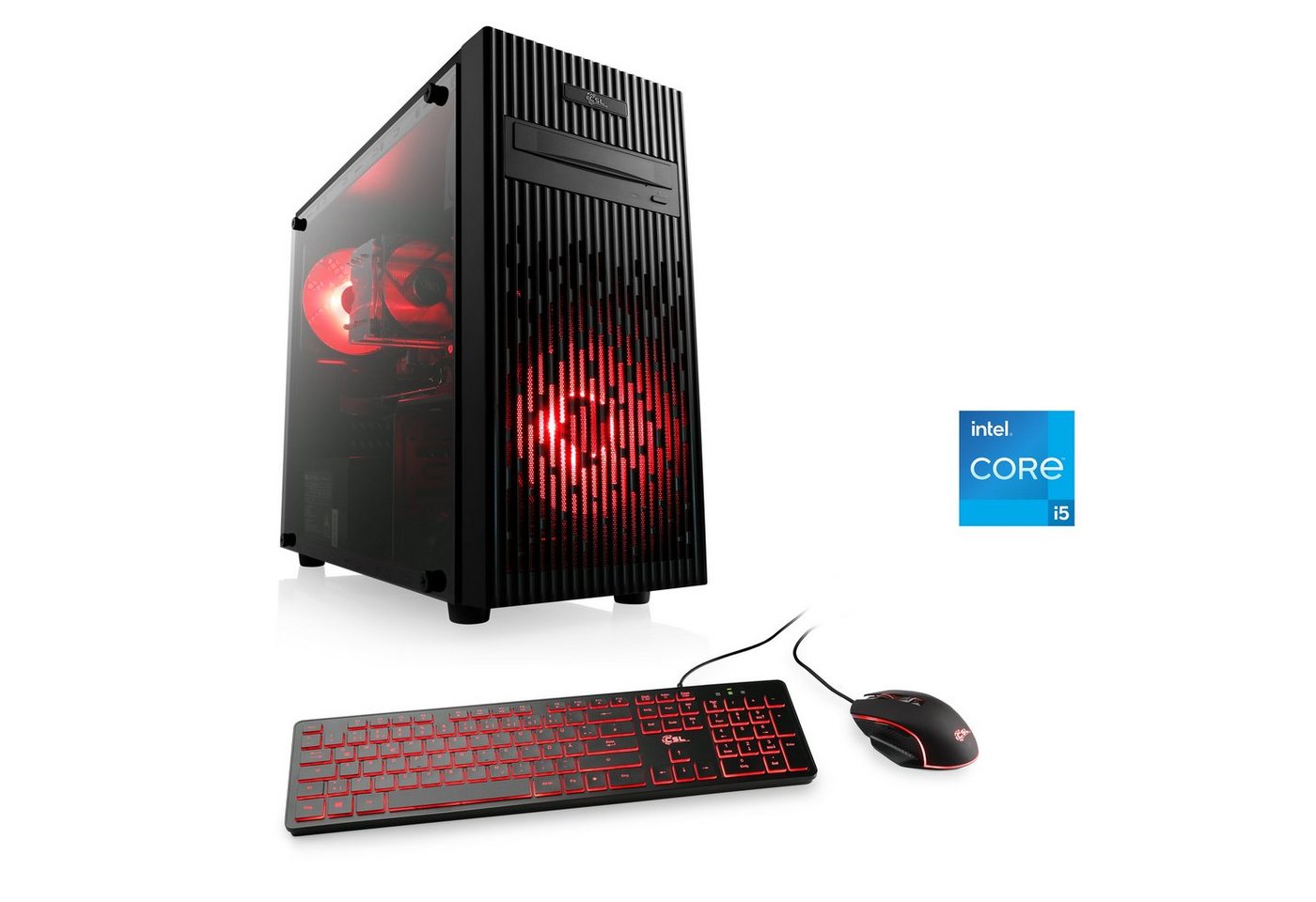 CSL Speed V25517 Gaming-PC (Intel® Core i5 11400F, GeForce RTX 3060, 16 GB RAM, 1000 GB SSD, Luftkühlung) von CSL