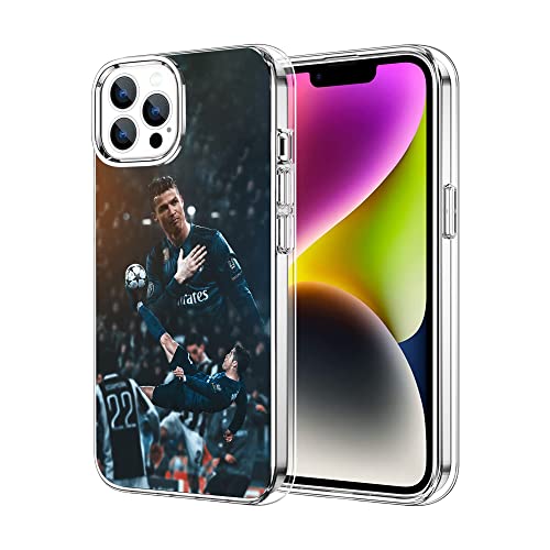 CSPDUJIADIY Kompatibel mit iPhone 12 Pro Max Hülle, Superstar Fashion Soft Silikon TPU Stoßdämpfung Bumper Schutzhülle Clear Case (Super-Famous-Ronaldo-Star-10) von CSPDUJIADIY