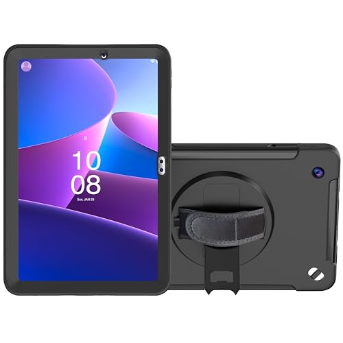 Schutzhülle mit Ständer für Samsung A9+ – CTA Schutzhülle mit eingebautem 360° drehbarem Griff Kickstand für Samsung A9+ Tablet – Schwarz – (PAD-PCGKSA9P) von CTA Digital