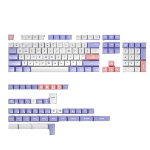 150-Tasten-Tastatur PBT Double-Shot-Tastenkappen DSA PBT-Profil-Tastenkappen für Cherry MX-Schalter Mechanische Gaming-Tastatur A von CTRLZS