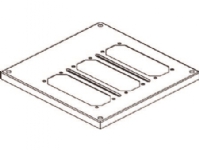 CUBIC Dæksel, flangehul, 2 x 2 modul, 374 x 374 mm BxH von CUBIC