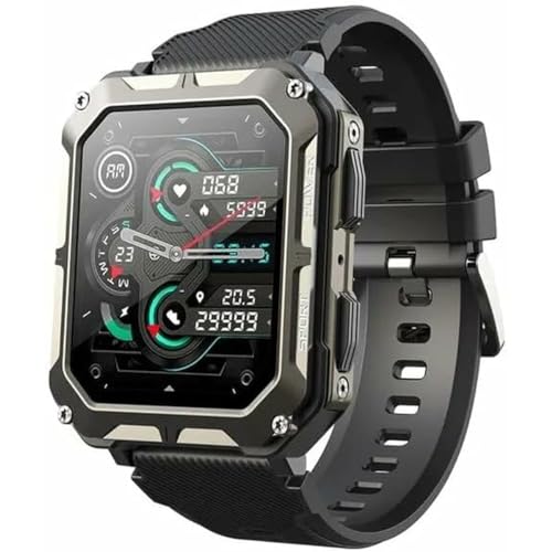 CUBOT C20 Pro Smartwatch, 1,8 Zoll, 7 Tage Akkulaufzeit, Herzfrequenz, IP67, Benachrichtigungen, Bluetooth 5.0, Schwarz von CUBOT