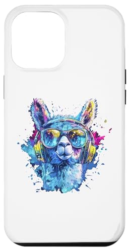 Hülle für iPhone 13 Pro Max DJ Alpaca Alpaka - Cooles Llama mit Sonnenbrille & Kopfhörer von CUTE DJ ANIMALS X DJ Tiere Sonnenbrille Kopfhörer