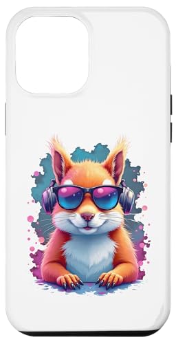 Hülle für iPhone 14 Pro Max DJ Squirrel X Cooles DJ Eichhörnchen Sonnenbrille Kopfhörer von CUTE DJ ANIMALS X DJ Tiere Sonnenbrille Kopfhörer