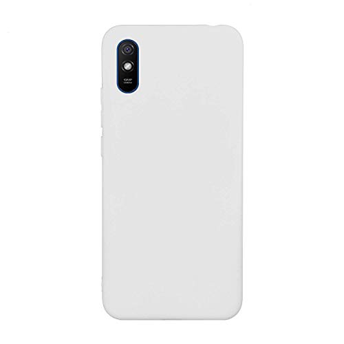 CUZZCASE Kompatibel mit Xiaomi Redmi 9A Hülle Case Silikon Schutzhülle Handyhülle,Outdoor Stoßfest Schutzhülle Schmaler Telefonschutz-Stoßfest-Weiß von CUZZCASE