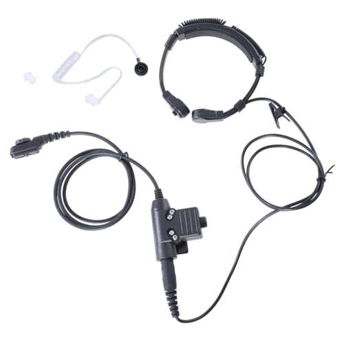 CVZQTE Walkies Talkies Hals-Ohrhörer, Headsets, Luft-Akustikschlauch, Hals-Vibrationen, Mikrofon, Headsets für PD780, PT580H, PD780G von CVZQTE