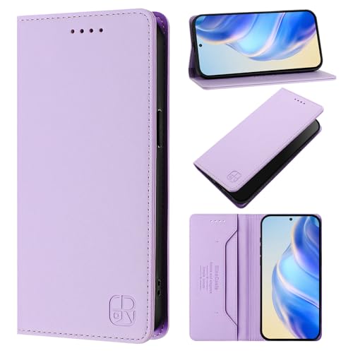 CWEIYUSHU Cover Kompatibel mit Honor 50 SE 5G Hülle,Kompatibel mit Honor 50 SE 5G Brieftasche mit Magnetverschluss Hülle Purple von CWEIYUSHU