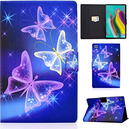 CXTCASE Hülle für Samsung Galaxy Tab S5e 10.5 Zoll 2019(SM-T720/T725), Schutzhülle Cover Case mit Standfunktion für Samsung Galaxy Tab S5e 10.5 Zoll 2019(SM-T720/T725), Lila Schmetterling von CXTcase