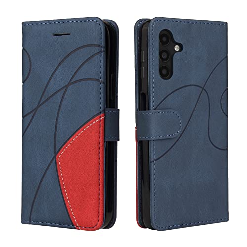 CXTcase Handyhülle für Samsung Galaxy A14 5G, Flip PU Leder Hülle Samsung Galaxy A14 5G Cover, Modisch Flip Case Samsung Galaxy A14 5G Handytasche Schutzhülle, Blau von CXTcase