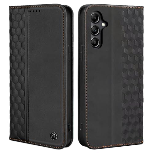 CXTcase Handyhülle für Samsung Galaxy A55 Hülle, PU Lederhülle Galaxy A55 Flip Case mit Kartenfach, 360°-Schutz, weiche Textur und präzise Ausschnitte, Schutzhülle Tasche für Samsung A55, Schwarz von CXTcase