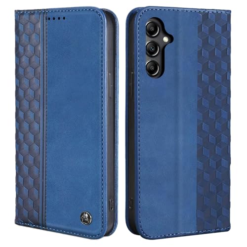 CXTcase Handyhülle für Samsung Galaxy S24 Hülle, Lederhülle Flip Case für Samsung Galaxy S24, PU Leder Stoßfeste Magnetische Schutzhülle Tasche für Samsung Galaxy S24, Blau von CXTcase