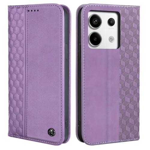 CXTCASE Handyhülle für Xiaomi Redmi Note 13 Pro 5G Hülle,Lederhülle Flip Case für Xiaomi Redmi Note 13 Pro 5G,PU Leder Stoßfeste Magnetische Schutzhülle Tasche für Redmi Note 13 Pro 5G,Violett von CXTcase