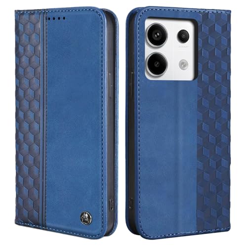 CXTcase Handyhülle für Xiaomi Redmi Note 13 Pro 5G Hülle,Lederhülle Flip Case für Xiaomi Redmi Note 13 Pro 5G,PU Leder Stoßfeste Magnetische Schutzhülle Tasche für Redmi Note 13 Pro 5G,Blau von CXTcase