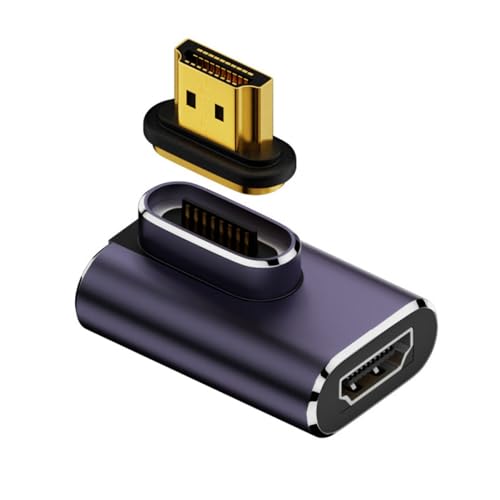 CY Adapter, 90 Grad, Links abgewinkelt, vertikal, magnetisch, 8K Typ-A HDMI 2.1, Stecker auf Buchse, gerader Videoadapter für Laptop, HDTV von CY