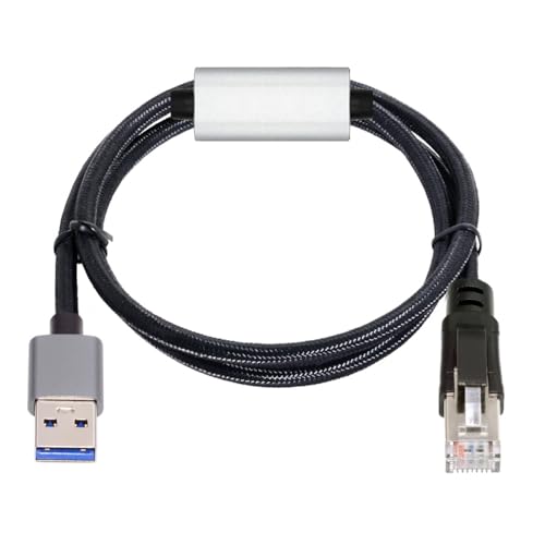 CY Cable USB-zu-Ethernet-Kabel USB3.0 Typ A auf RJ45-Stecker, direkt verbunden, 1000 Mbit/s Gigabit-LAN-Netzwerk, kompatibel mit USB2.0 von CY